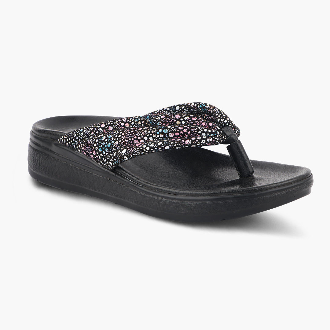 Medifeet Cushion & Comfortable Midsole With Arch Support Slippers For Women's (FLORAL)
